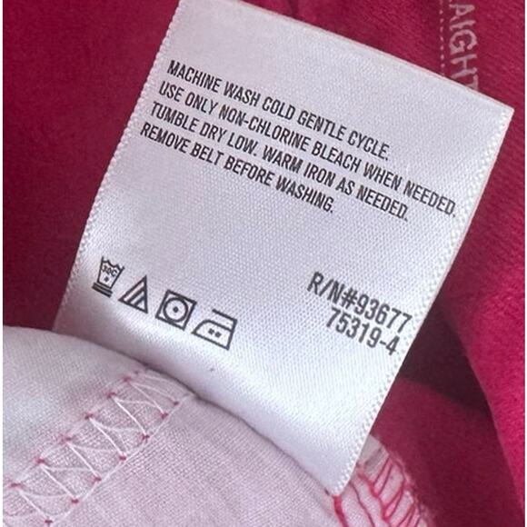 Liz Claiborne Stretch Straight Leg Size 6P Petite Dark Pink Jeans Cotton Spandex - Picture 6 of 8